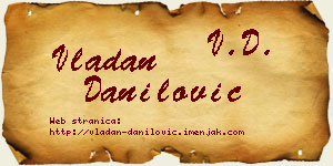 Vladan Danilović vizit kartica